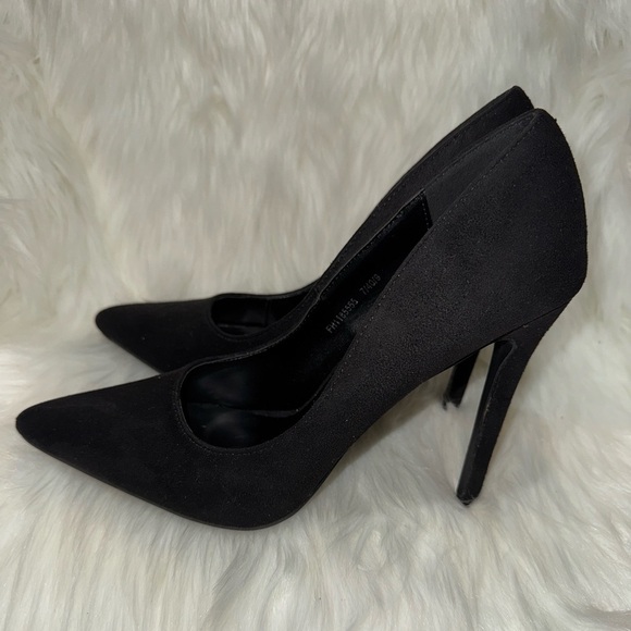 Boohoo Classic Black Pointed Heels Size 9 - Picture 4 of 9